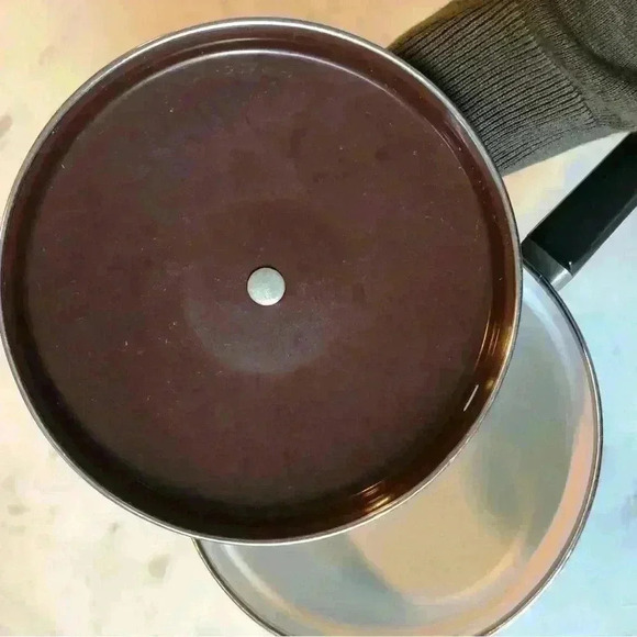 Beautiful vintage brown striped enamelled cookware from Austria  Email - Picture 7 of 7